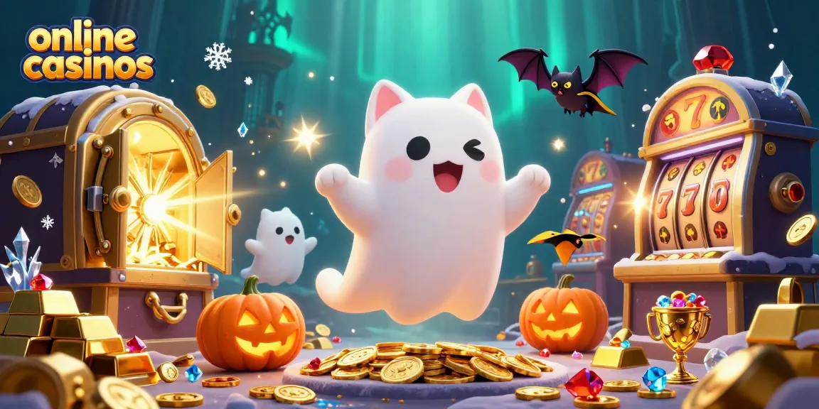Engage with enchanting online casinos featuring a ghost cat and floating treasures.