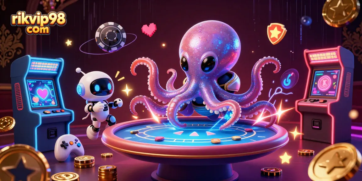 Engage in immersive gameplay at rikvip98 com with a galactic poker showdown featuring dynamic characters and vibrant elements.